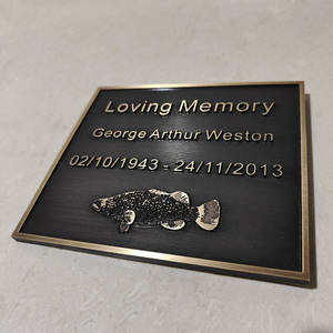 Бронзовая гравированная мемориальная табличка с индивидуальной надписью, надгробный знак, похоронный металлический знак из алюминия - Product Image 5