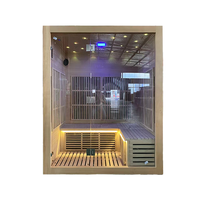 2024 Caisheng Offres Spéciales 2 personnes épicéas sauna intérieur traditionnel en bois avec système de contrôle par ordinateur