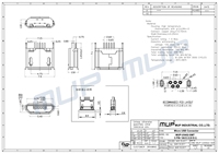 Conector Micro USB Tipo B Hembra Vertical de 5 Pines, Conector USB para Carga y Transferencia de Datos