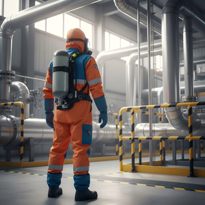 Appareil respiratoire autonome SCBA, cylindre en fibre de carbone 6-8L, 30Mpa, pression positive, équipement de lutte contre l'incendie - Product Image 4