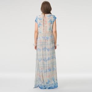 Nouvelle Collection 2025 : Robe Midi Femme Personnalisée, Décontractée, Été, 100% Coton, Sans Manches, Technique Tie-Dye, Volants, Design Tendance - Product Image 6