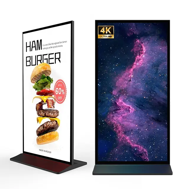 85 inç tam Tv görüntüler dikey Lcd ekran reklam ücretsiz ayakta Kiosk dokunmatik ekran dijital tabela