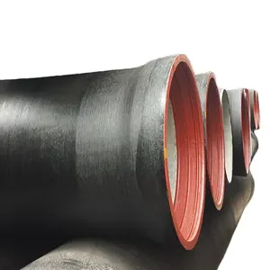 ISO2531 ductile iron pipe manufacturer k9 DN80 DN125 DN250 DN300 DN450 socket pipe