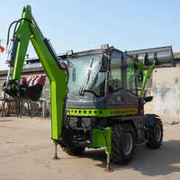 Pengiriman Cepat Backhoe Loader 4WD Multifungsi untuk Ruang Sempit Backhoe Loader Hidrolik Diesel untuk Tambang Backhoe Loader