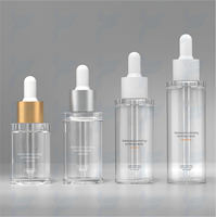 Flacon compte-gouttes en PET à paroi épaisse, logo personnalisé, emballage cosmétique pour sérum, huile essentielle, lotion