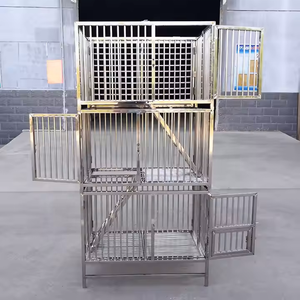 Grand PET veteriner kliniği üç katmanlı paslanmaz çelik kedi kafesi kedi ekran kafes veteriner ekipmanları - Product Image 2