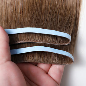 Pita perekat injeksi tak terlihat panjang ekstensi rambut jenius ekstensi rambut keriting kulit PU untuk rambut manusia - Product Image 2
