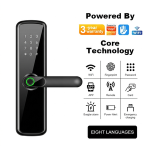 Tuya WiFi Smart Lock Home Cerradura Inteligente with Biometric Fingerprint Scanner Digital Password Ttlock Smart Handle Lock - Product Image 2