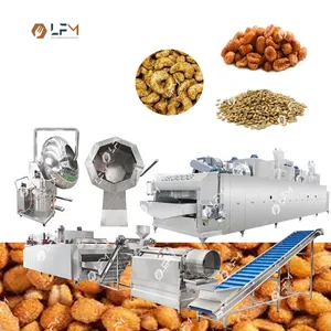 中国烤坚果生产线烤糖衣腰果杏仁制造机坚果加工设备制造商