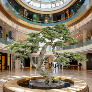 Grande 1.5m di simulazione realistica vecchio albero di pino nero foglie di decorazione artigianale per interni finto impianto artificiale commerciale - Product Image 4