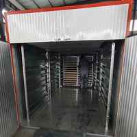 Industriële Voedseldroger Machine 304 Roestvrij Staal Fruit Groente Droger Hetelucht Droogapparatuur PLC Controle 3kw 220-440V