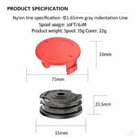 1600A00X61 1600A00DU0 F016L72438 Bobine avec couvercle 2Cap, pièce de rechange pour tondeuse BOSCH ART 30-36 LI GrassCut36 ART 24 ART 27 ART 30