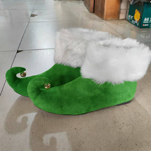 Nuovi Arrivi: Stivaletti a Punta con Pelliccia e Campanelle <span class=keywords><strong>di</strong></span> <span class=keywords><strong>Natale</strong></span>, Scarpe per Costumi <span class=keywords><strong>di</strong></span> Halloween e Giochi <span class=keywords><strong>di</strong></span> Ruolo, Vendita all'Ingrosso - Product Image 1