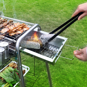 Parrilla de Carbón de Acero Inoxidable para Exteriores <span class=keywords><strong>con</strong></span> <span class=keywords><strong>Horno</strong></span> de Carbón y Soporte para Herramientas, Segura para Uso en Estufas, Modelo YY-89 - Product Image 3