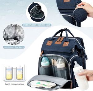 Échantillons gratuits de sacs à langer de voyage tendance pour bébé, sacs à langer avec tapis à langer/étuis à sucettes, à prix de gros - Product Image 3