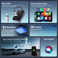 Adaptateur CarPlay sans fil Fuallwin OEM 4 en 1 pour iPhone, streaming intelligent, compatible Apple et Android Auto, garantie 1 an