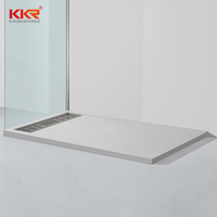 KKR Grand Plateau De Douche Résine Pierre Holte Bain Douche Plateaux Solide Surface Base piatto doccia