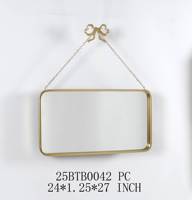 Miroir mural de style moderne pour la maison, 43,18*12,7*67,31CM, console murale en métal doré avec miroir