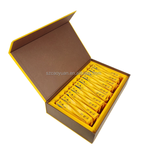Customized magnetic gift paper box with matte lamination and foldable paper tray for TEA in small bags
