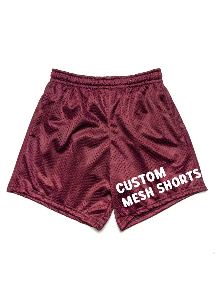 colorful blank mesh shorts polyester mesh basketball shorts double layer custom mesh shorts