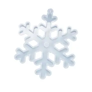 HY diy Kristal drop lem cetakan kepingan salju daftar tema Natal salju ornamen liontin Dekorasi silikon DIY hadiah