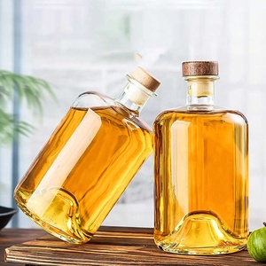 Chai thủy tinh đựng rượu whisky, gin, vodka, rượu mạnh, dung tích 750ml, bề mặt mờ, trống rỗng; chai rượu trong suốt dung tích 100ml, 500ml, có nút chai gỗ, dùng cho rượu brandy - Product Image 4