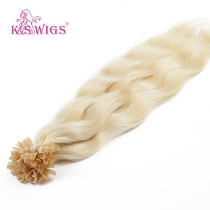 Extensiones de Cabello Virgen con Punta en U KSWIGS de 12-28 Pulgadas, Ondas Suaves Estilo Playa para Festivales Bohemios y Vacaciones de Verano - Product Image 6
