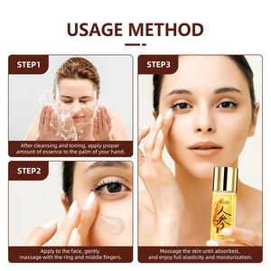 Extrait de racine de ginseng multifonctionnel <span class=keywords><strong>Anti</strong></span> Aging Skin Care Face Serum Bottle 100ml, Gold - Product Image 6