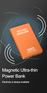C148A แบตสำรองแม่เหล็กบางเฉียบ 7.3 มม. พร้อมหน้าจอ LED ชาร์จไร้สาย 15W สำหรับความจุ 5000mAh <span class=keywords><strong>ขอ</strong></span>งใช้จำเป็นประจำวัน - Product Image 5
