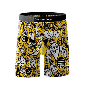 Short graphique avec logo de marque personnalisé Boxers imprimés numériquement <span class=keywords><strong>en</strong></span> 3D Caleçons pour jeunes garçons Sous-vêtements de créateur grande taille Culottes de lingerie pour hommes - Product Image 4