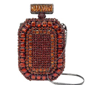 Tas Pesta Wanita Mewah Bentuk Botol Parfum Berhias Kristal, Clutch Pengantin untuk Acara Malam, Tas Tangan Formal untuk Pesta Prom - Product Image 1