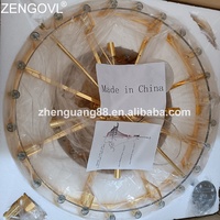 Lzengovl — grand lustre or en cristal, design moderne, style Empire fleur, lustre avec pétales, idéal pour une villa ou un mariage, couleur k9