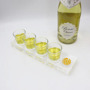Cadeau promotionnel personnalisé 4 trous barre servant acrylique Wisky bière <span class=keywords><strong>vin</strong></span> verre porte-gobelet plateau - Product Image 4