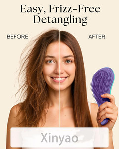 <span class=keywords><strong>Brosse</strong></span> à <span class=keywords><strong>cheveux</strong></span> personnalisée avec logo, <span class=keywords><strong>brosse</strong></span> démêlante douce, <span class=keywords><strong>brosse</strong></span> lissante <span class=keywords><strong>pour</strong></span> <span class=keywords><strong>cheveux</strong></span> humides ou secs avec poils flexibles <span class=keywords><strong>pour</strong></span> femmes, enfants, hommes - Product Image 2