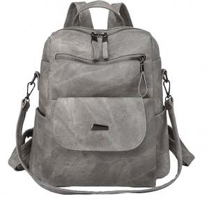 Bolso de Viaje Cruzado de Gran Capacidad para Mujer, Estilo Otoño 2025, de Cuero Suave Tipo Rosa Canguro, con Cierre de Cremallera de PU, Moderno - Product Image 1