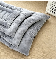 Coussin pour chien et chat en daim, doux, confortable, antidérapant, matelas chaud pour animaux de compagnie, fibres solides, toutes saisons