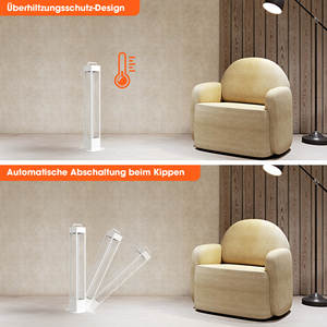 <span class=keywords><strong>Calentador</strong></span> de Torre Portátil Directo de Fábrica, <span class=keywords><strong>Calentador</strong></span> de Piso Móvil 360 °   Calefacción de 1800W para Casa, Oficina y Autocaravana - Product Image 2
