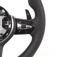   Volant en cuir pleine fleur de qualité supérieure, forme D, adhérence améliorée, luxe, remplacement pour la plupart des modèles, performance racing