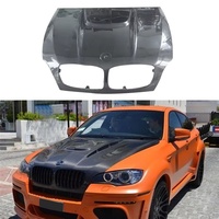 Capot en fibre de carbone pour BMW X5 X6 E70 E71 2008-2014, noir, modification, amélioration, fixation par boulons