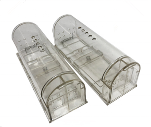 4 PACK Enfants PET Safe ABS Animal No Kill Humane <span class=keywords><strong>Mouse</strong></span> Trap Alive Catch and Release Rongeur <span class=keywords><strong>Cage</strong></span> for Rats <span class=keywords><strong>Mouse</strong></span> Mice - Product Image 5