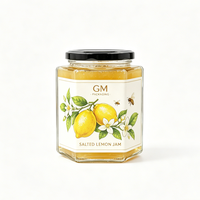 Bocaux hexagonaux multi-tailles en gros 4oz 8oz 12oz – Récipients alimentaires vides transparents en verre pour sauces, miel, confitures, cornichons avec couvercle métallique