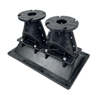 Fabricant professionnel de haut-parleurs à réseau linéaire, fournisseur d'accessoires pour haut-parleurs, cornet à double gorge pour réseau linéaire, angle 330*195mm