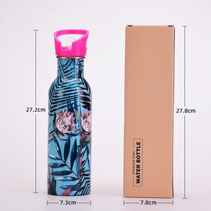 Single-layer Sport Stainless <b>Steel</b> Water <b>Bottle</b> with Flip Straw Lid Portable Outdoor Sports Flask for Gym, Cycling Custom Logo - Product Image 4