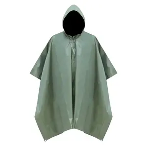 Hooded Rain Poncho for Adults Reusable Waterproof Rain Coats for Men and Women Lightweight Multifunctional Rain Gear