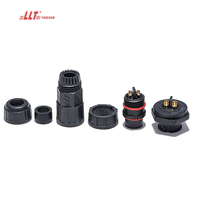 LLT M19 2 3 4 5 6 7 8 12 Connecteur de verrouillage à baïonnette 14 broches Montage sur panneau avant étanche Ip68 pour alimentation électrique