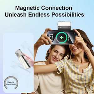 แบตสำรองที่ชาร์จด้วยแม่เหล็ก <span class=keywords><strong>St168</strong></span>ใหม่พร้อมไฟเติมสองด้านสำหรับกล้องโทรศัพท์ไฟสามสีแบบพกพา - Product Image 2