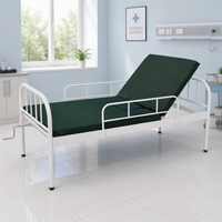 Lit médicalisé à manivelle simple, sans revêtement, anti-écaillage sur rail et tête de lit, pour les soins gerontologiques en milieu hospitalier, offre de gros
