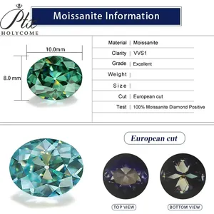 모든 색상 4x6-8x12mm 유럽 컷 타원형 컷 느슨한 모사니타 다이아몬드 테스트 DIY 비즈 만들기 보석에 대한 긍정적 인 GRA 매력 - Product Image 5