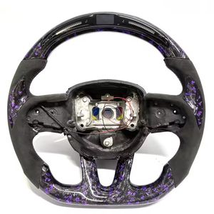 Volante de fibra de carbono forjado púrpura Led personalizado para <span class=keywords><strong>Dodge</strong></span> Charger Durango Srt Hellcat <span class=keywords><strong>Grand</strong></span> Cherokee - Product Image 1
