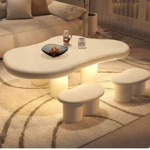 <span class=keywords><strong>Table</strong></span> basse moderne et légère à panneaux en bois de luxe pour salon et chambre à coucher - Product Image 4